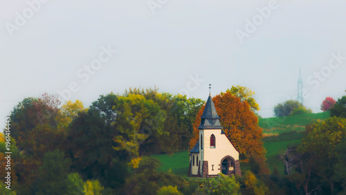 old hchurch in the autumn