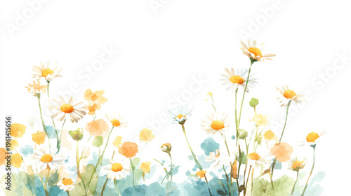 Elegant wedding invitation card background . Minimal hand painted watercolor Cosmosflowers texture template background. Design for wedding, vip cover, poster, rsvp moderncard. Valentine's Day