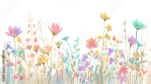 Elegant wedding invitation card background . Minimal hand painted watercolor Cosmosflowers texture template background. Design for wedding, vip cover, poster, rsvp moderncard. Valentine's Day