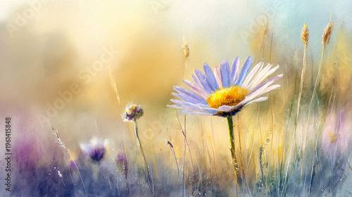 Elegant wedding invitation card background . Minimal hand painted watercolor Cosmosflowers texture template background. Design for wedding, vip cover, poster, rsvp moderncard. Valentine's Day