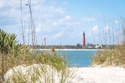 A lighthouse in New Smyrna Beach, Florida