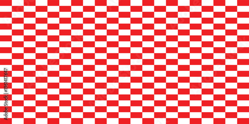 Textured red checkered tablecloth vector background isolated on white. vecto eps 10