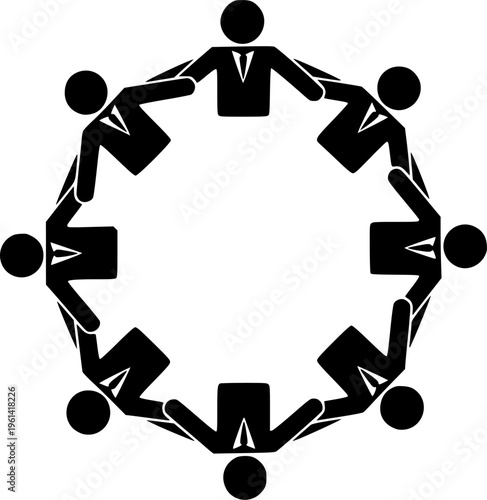 Crowd and audience people icon set showing group of people and public gathering. Vector symbols for community, society, teamwork, population, event audience and social interaction concepts