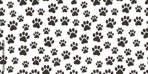 pawprints pattern for pet product packaging and fabric repeat
