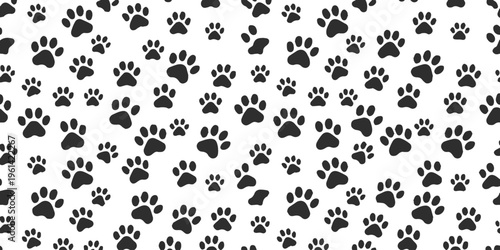 pawprints vector seamless animal paw print background pattern