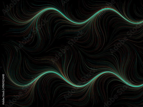 Flow Field Streamlines Abstract Vector Background