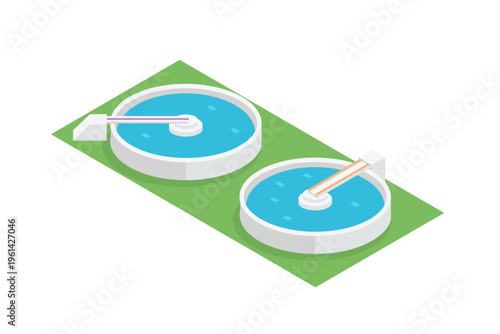Isometric Circular Water Clarifier Tanks