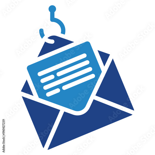 Phishing Dual Tone Color Icon, Mini Illustration For Modern Concept, Ui, Ux Web And App Development. Related To Cyber Security, Data Protection.