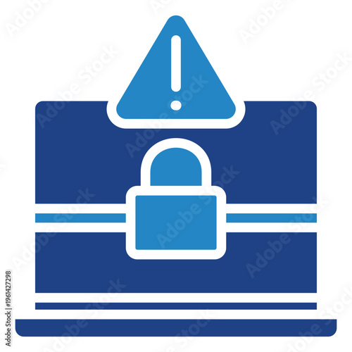 Ransomware Dual Tone Color Icon, Mini Illustration For Modern Concept, Ui, Ux Web And App Development. Related To Cyber Security, Data Protection.