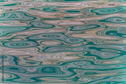 Reflections of colors and patterns on the water at Punta Colorado in the Gulf of California, Baja California Sur, Mexico