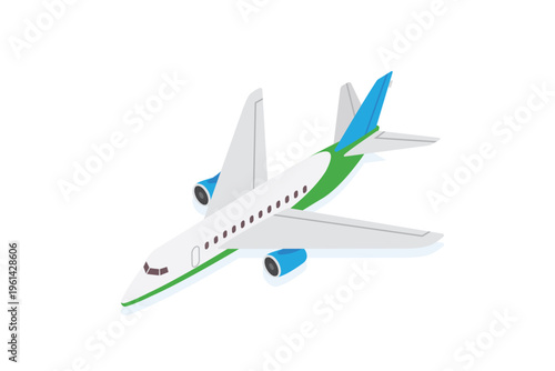 Isometric Passenger Airplane Jet