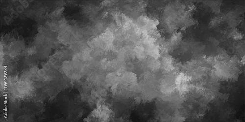 Grunge blue sky and white cloudscape background with old paper texture and dark storm smoke fog