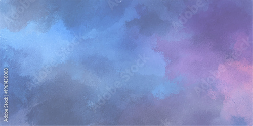 An abstract watercolor background blending blue smoke and white cloud textures into a dark storm cloudscape with light motion