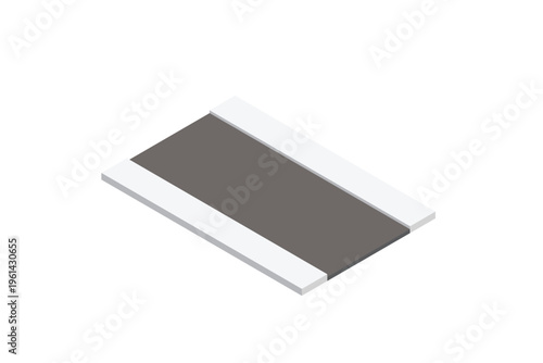 Isometric Straight Road Path Segment