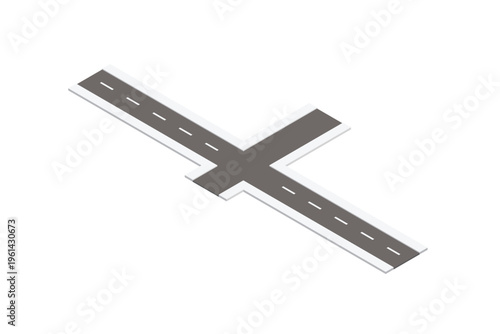 Isometric Road Cross Intersection Segment