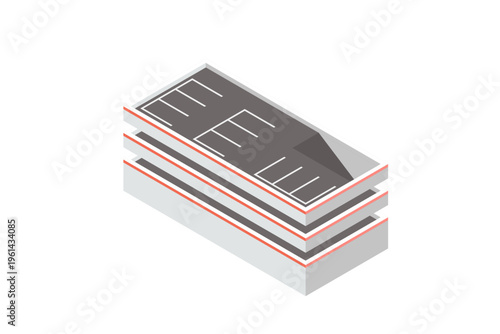 Isometric Outdoor Swimming Pool Complex