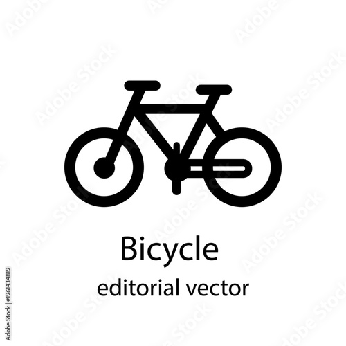 Bicycle icon editorial stock vector