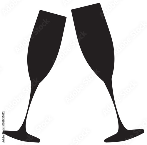 glass of champagne vector illustration