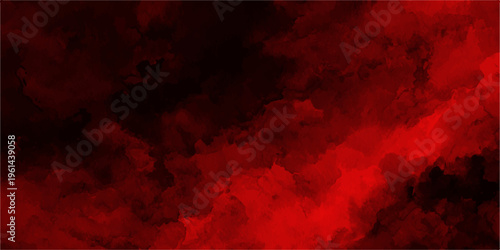 A dark red grunge background features a hot fire texture and orange flame pattern with smoke and black paint splatter across a textured wall backdrop with copy space