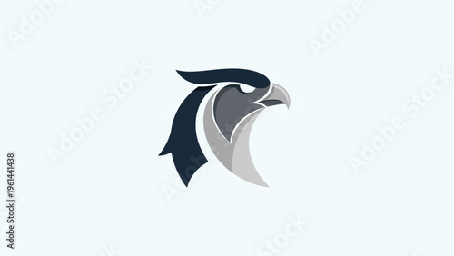 Abstract eagle head logo design