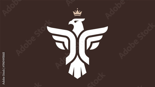 Schilderij op canvas Abstract eagle symbol with crown