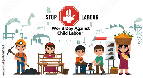 World day against child labour children forced into labor mining weaving