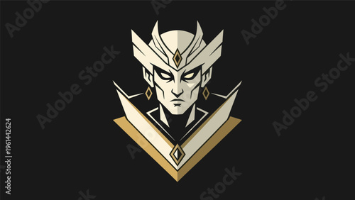 Abstract figure illustration on dark backdrop