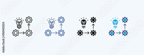 Innovation Process Multiple Icon Illustration Vector