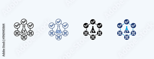 Scientific Method Multiple Icon Illustration Vector