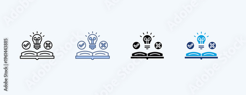 Feasibility Study Multiple Icon Illustration Vector