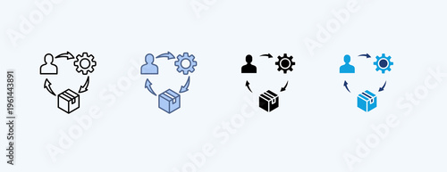 Product Improvement Multiple Icon Illustration Vector