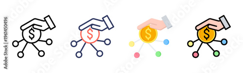 Donation icon sheet multiple style collection