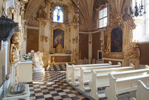 Kaplica. Zamek Biskupi w Lidzbarku Warmińskim. Polska - Mazury - Warmia.