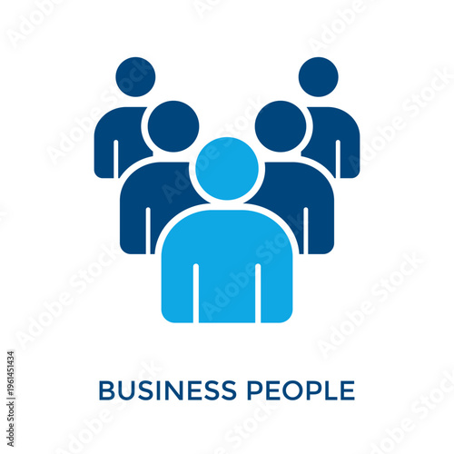 Business People Icon Dual Tone Style. Vector Illustration For Graphic Design