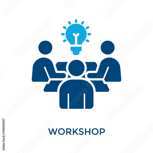 Tableau sur toile Workshop Icon Dual Tone Style