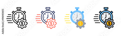 Short Term icon set multiple style collection