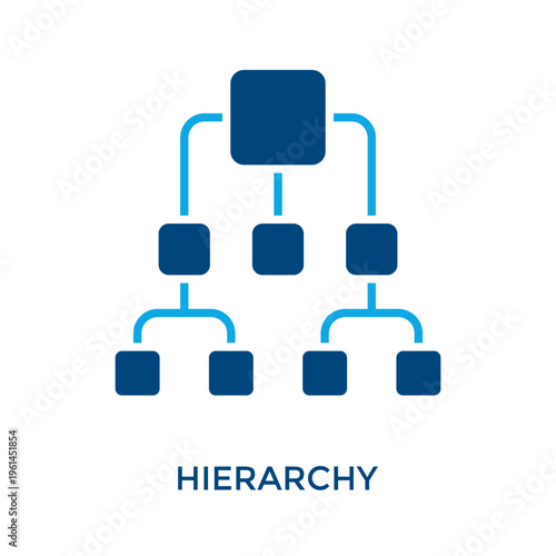 Hierarchy Icon Dual Tone Style. Vector Illustration For Graphic Design