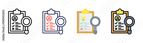 Assessment icon sheet multiple style collection