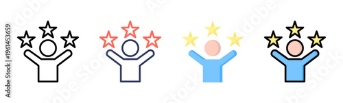 Competence icon sheet multiple style collection