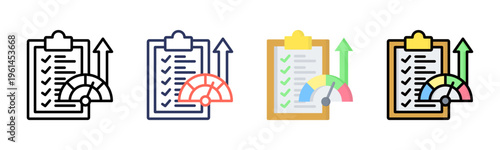 Benchmarking icon sheet multiple style collection