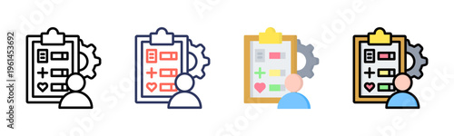 Soft Skills icon sheet multiple style collection