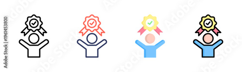 Success icon sheet multiple style collection