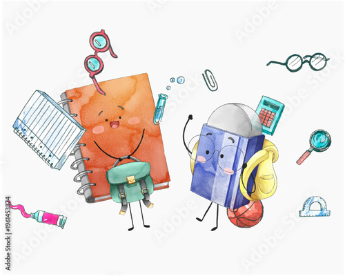 Classic Educational Earth Globe on Wooden Stand Isolated on White Background