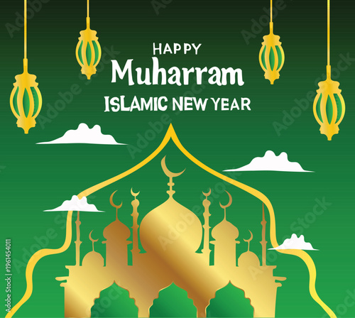 happy muharram Islamic new year, happy muharram, muslim, greeting, background, celebration