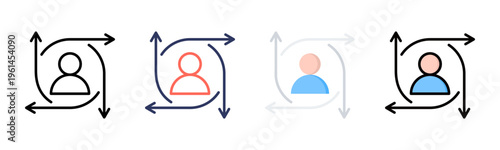 Flexibility icon sheet multiple style collection