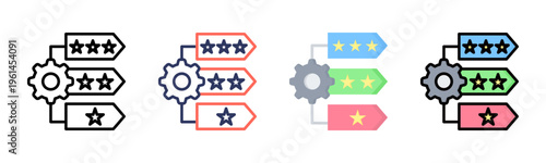 Prioritization icon sheet multiple style collection