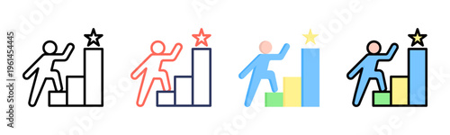 Self Improvement icon sheet multiple style collection