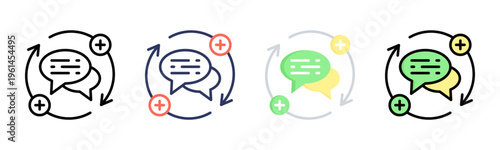 Feedback Loop icon sheet multiple style collection