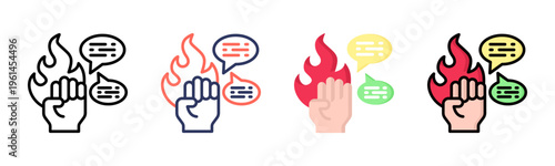 Motivation icon sheet multiple style collection