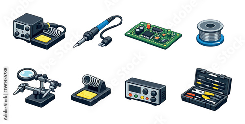 Soldering station and precision tools with circuit board display